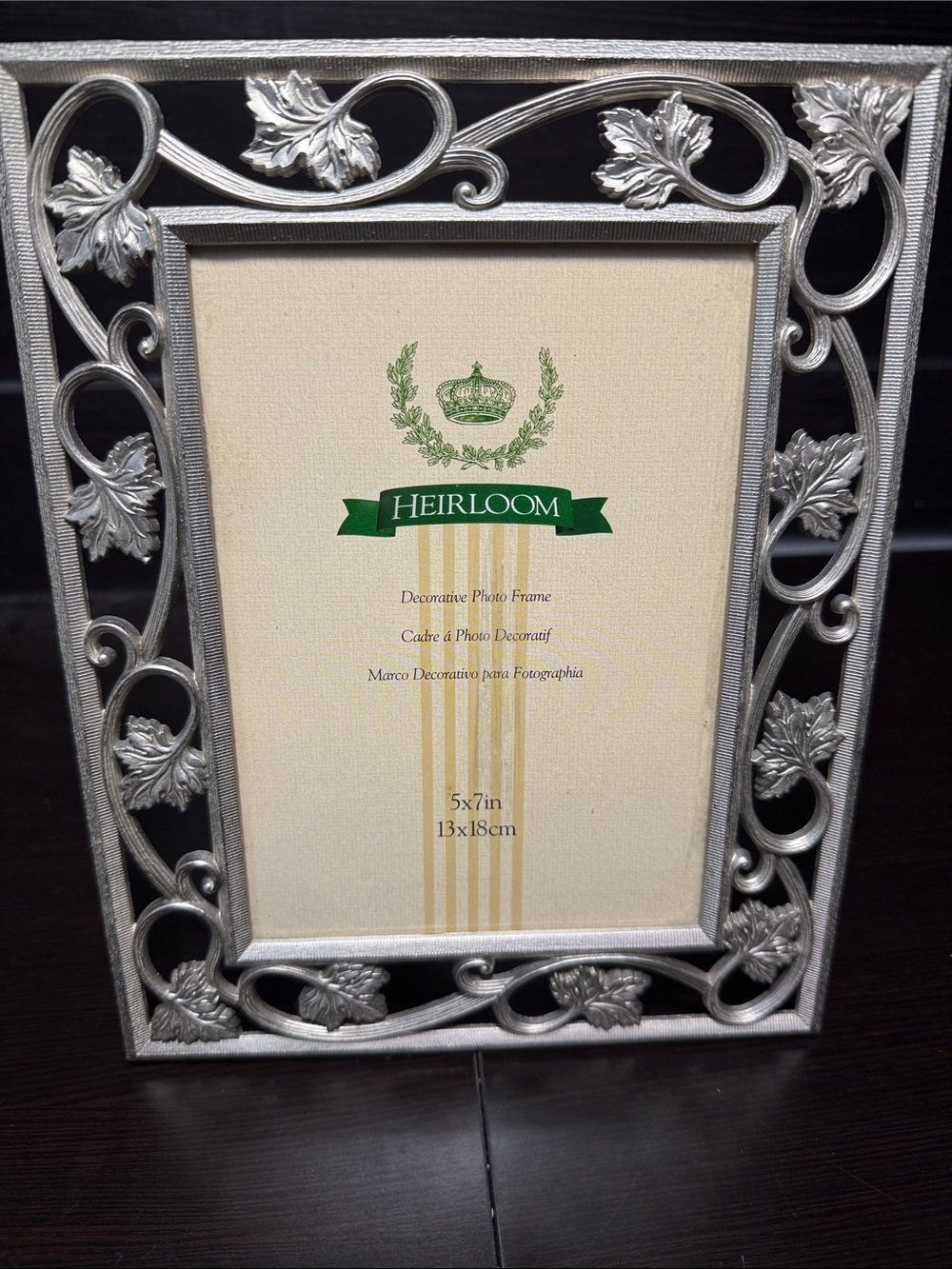 Heirloom Silver Leaf Decorative Photo Frame - 5x7